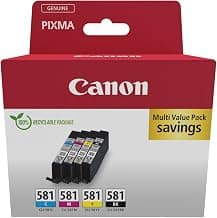 CLI-581 Genuine Ink Cartridges, Pack of 4 (Black, Cyan, Magenta, Yellow) - Cardboard Multipack product image