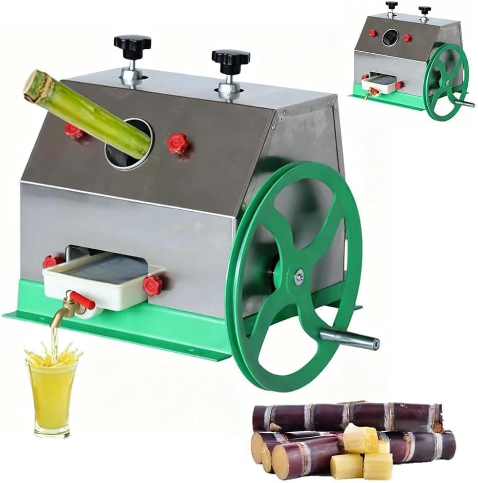 Manual Stainless Steel Sugar Cane Juicer, with Faucet Sugar, 110LBS/H, Commercial Manual Sugar… product image