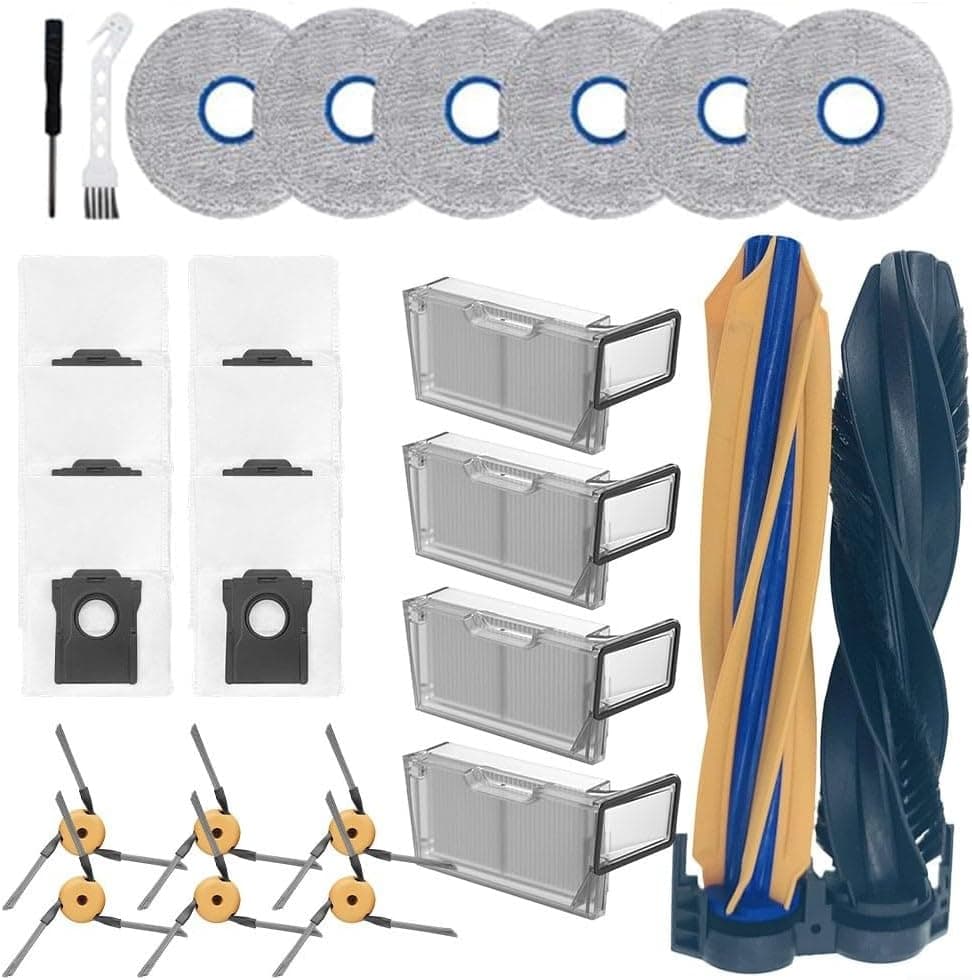 26-PCSErsatzset für Dreame X60 Max Ultra Saugroboter, Zubehör Kit mit Hauptbürsten, Wischpads… product image