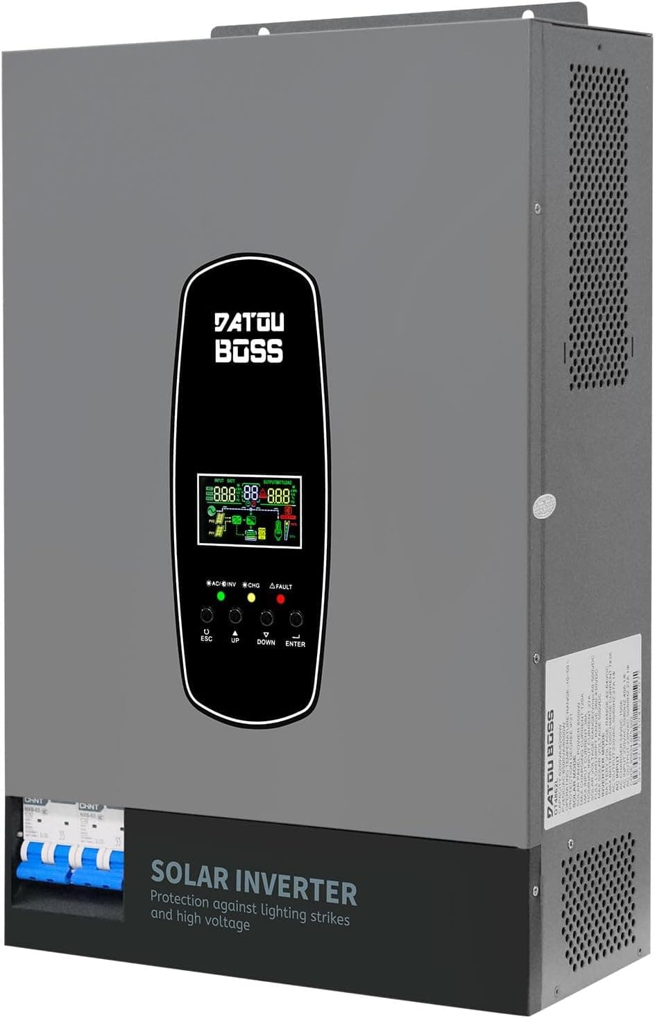 DATOUBOSS 6200W 48VDC to 230VAC Pure Sine Wave Solar Power Inverter with MPPT 120A, 8500W… product image