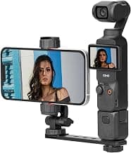 BRDRC Pocket 3 4 Phone Holder Mount and Clip with 1/4” Screw and Cold Shoe for DJI Osmo Pocket… product image