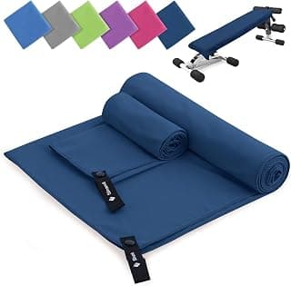 Microfibre towel 2 Pack |160x80cm+80x40cm| Ultra Lightweight Gym Towel, Quick Dry Microfiber… product image