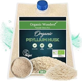 Organic Psyllium Husk Powder (500g) | 99% Pure | High in Fibre | Digestive Support, Regularity… product image
