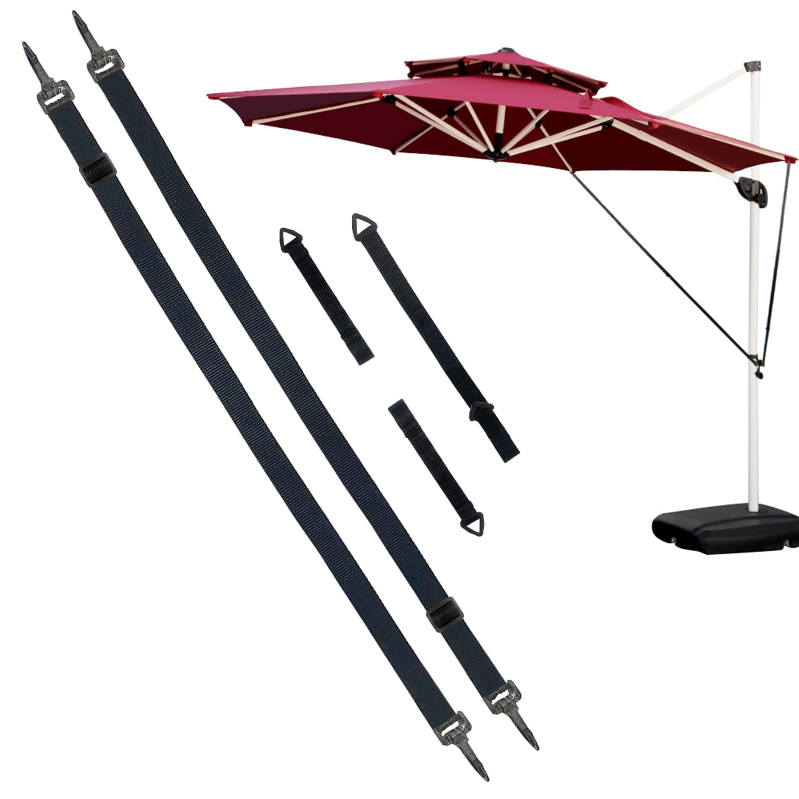 Fixed Straps for Large Outdoor Umbrella, Wind Protection Fixed Band Wind Lock for Outdoor… product image