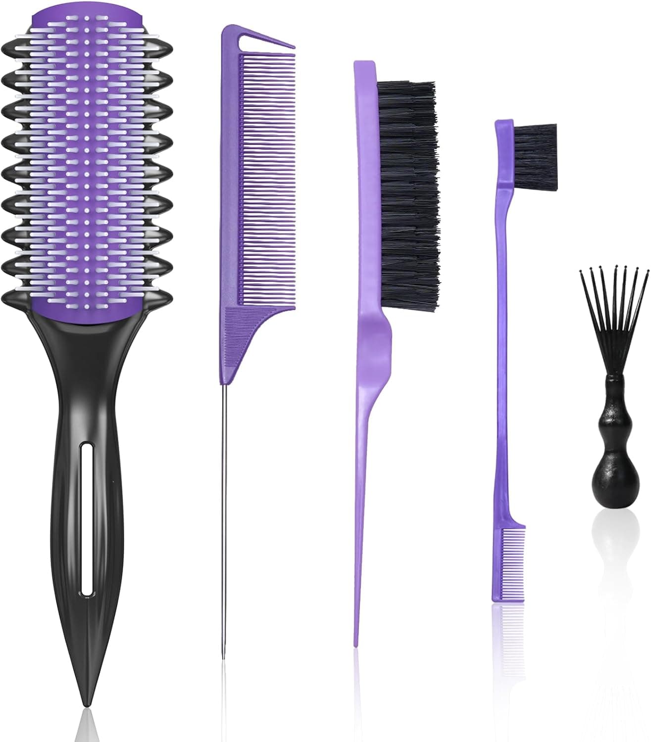 Curl Defining Brush – Detangling Brush – Includes 3 Hair Styling Tools for Wet or Dry Use –… product image