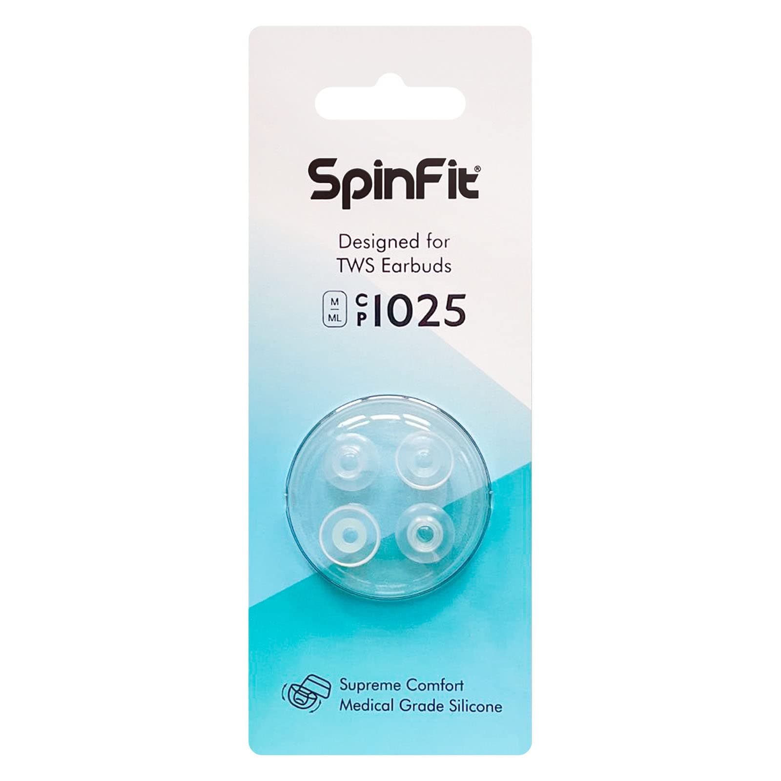SpinFit CP1025 for True Wireless Earbuds Fits MTW 3, Galaxy Buds 2, Soundcore Space A40 & More… product image