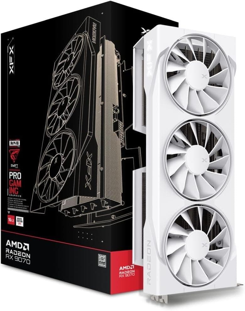XFX Swift AMD Radeon RX 9070 OC White Triple Fan Gaming Edition Graphics Card with 16GB GDDR6… product image