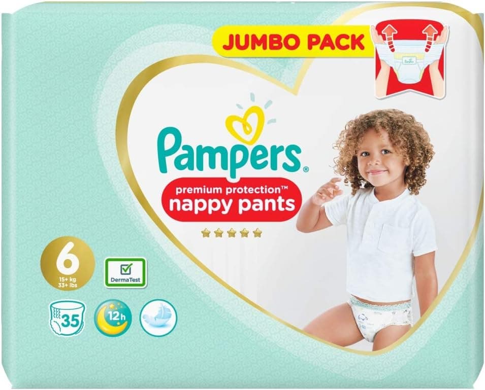 Pampers Protection Nappy Pants 35 Layers Pants Size 6 product image