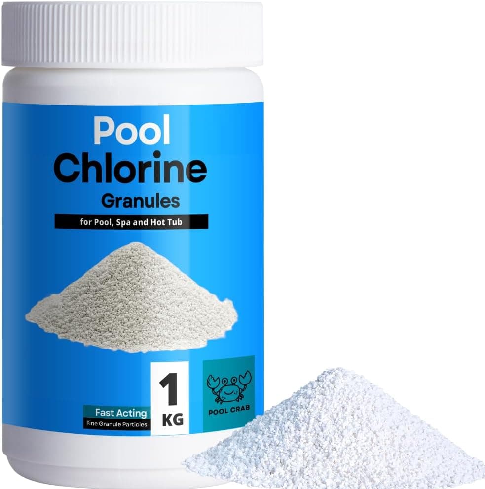 Pool Chlorine Granules 1kg, Stabilised for Pool, Hot Tub & Spa | Sun-Shield Protection, Fast… product image