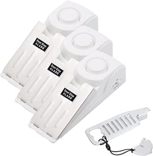 Mengshen Hotel Door Stop Alarm Lock Kit Portable Door Stopper Alarm | Dual Protection, 120dB… product image