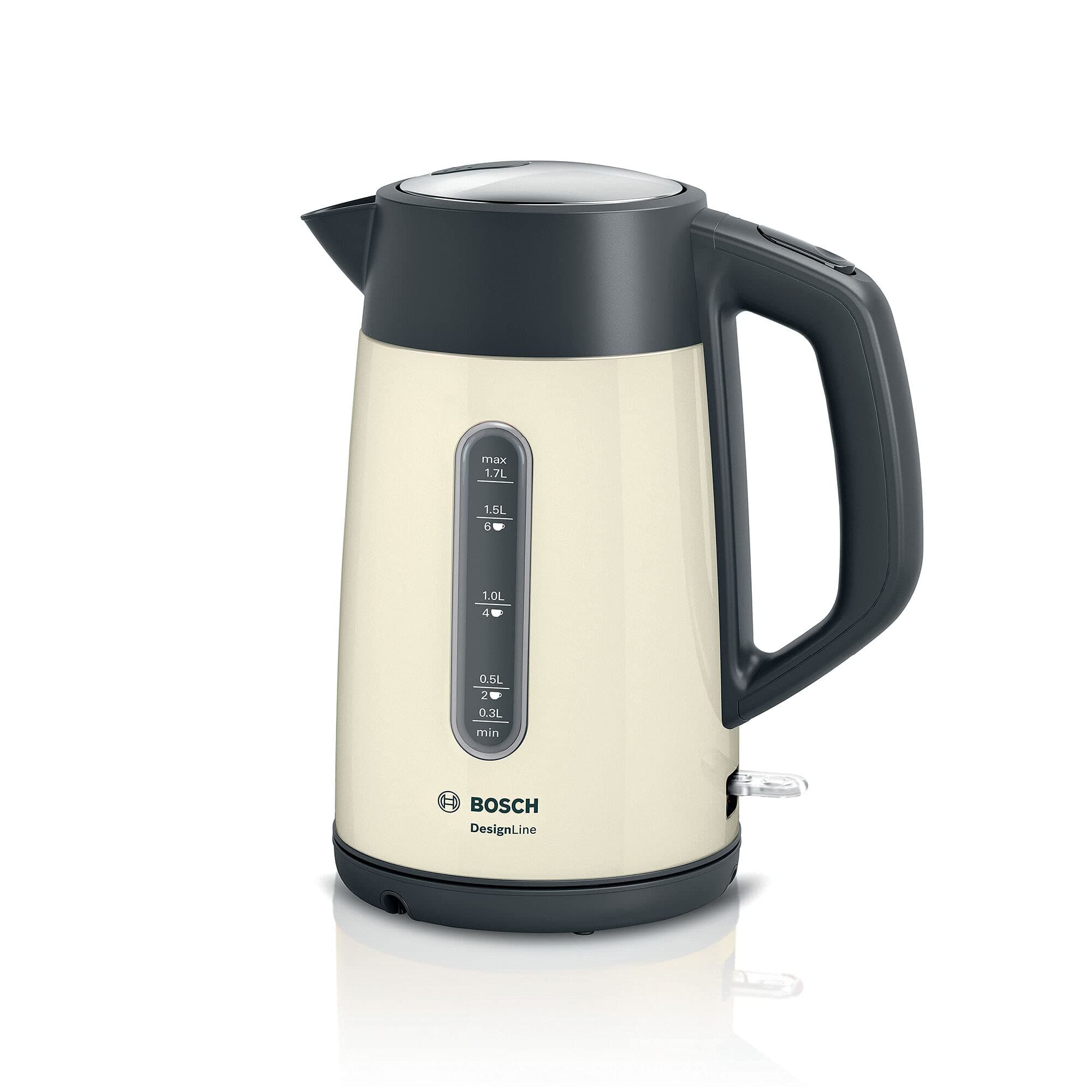 Bosch DesignLine Plus Stainless Steel Cordless Kettle,TWK4P437GB, Cream product image