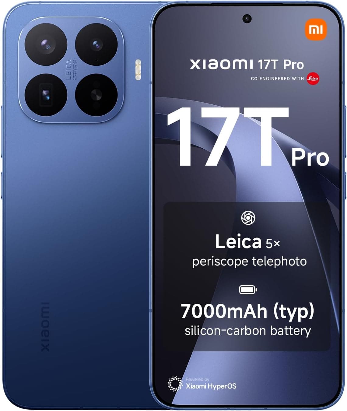 Xiaomi 17T Pro Smartphone 12+512GB Deep Blue 6.83 Inch 144Hz Display product image