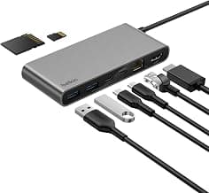Connect 8-in-1 USB C Hub, Screen Resolutions up to 4K@60Hz - Suitable for Mac, Windows and… product image