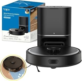 Tapo RV30 Max Plus 5300Pa Robot Vacuum Cleaner with Mop, LiDAR+IMU Dual Navigation, 5300Pa… product image