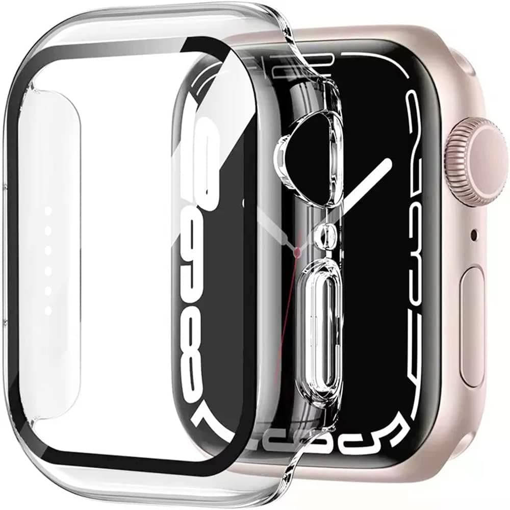 2 Sztuki HANKN 45mm Twarde Etui dla Apple Watch Series 9 8 7 45mm Szkło Hartowane Ochraniacz… product image