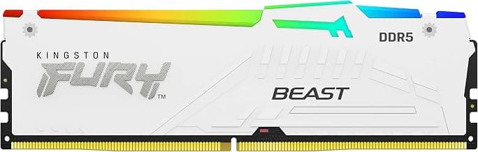 FURY Beast White RGB 32GB (2x16GB) 6000MT/s DDR5 CL30 DIMM Desktop Gaming Memory Kit of 2 AMD… product image