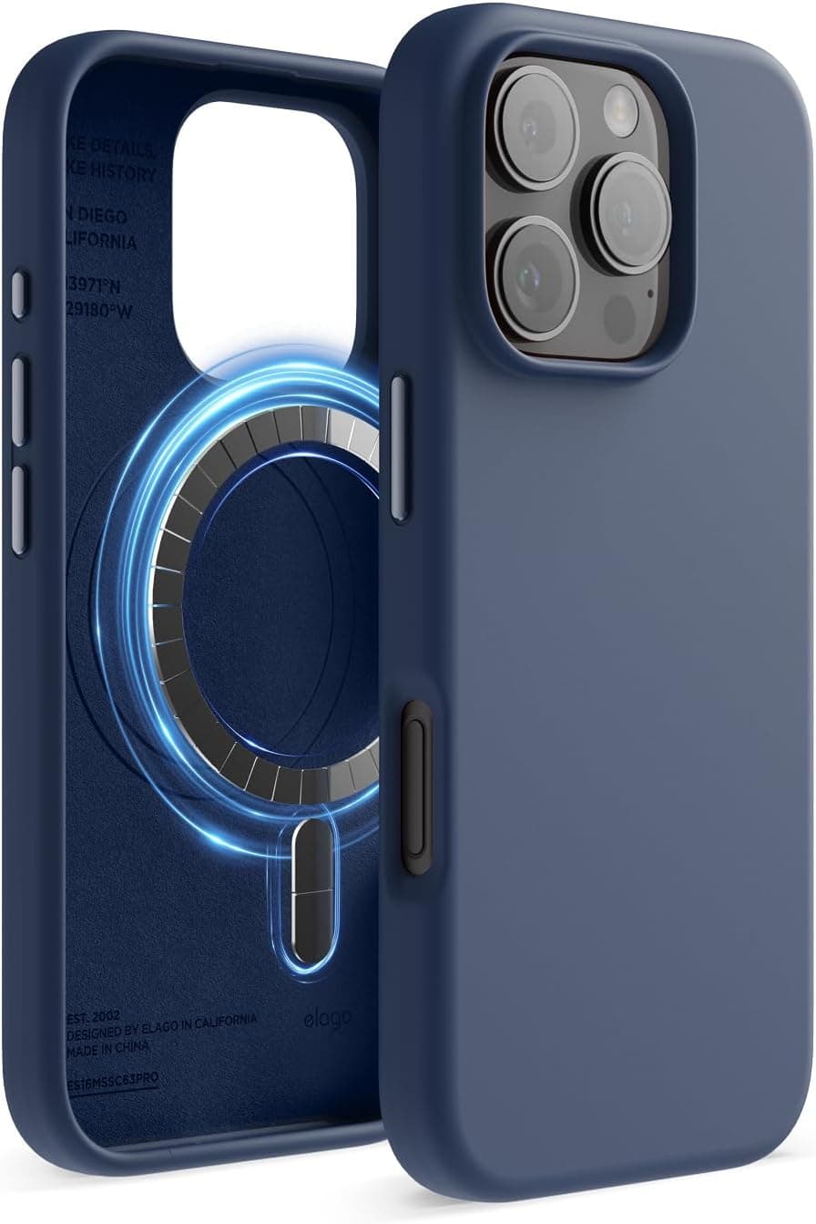 elago Coque Magnétique en Silicone pour iPhone 16 Pro | Compatible avec MagSafe, Aimants… product image