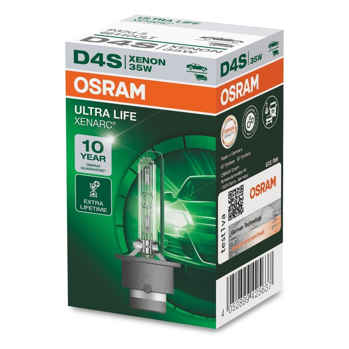 OSRAM XENARC ULTRA LIFE D4S HID Xenon discharge bulb, discharge lamp, 66440ULT, folding carton… product image