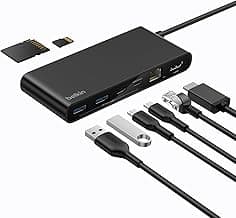 Belkin Connect 8-in-1 USB C Hub, Bildschirmauflösungen bis zu 4K bei 60 Hz – geeignet für… product image