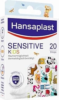 Hansaplast Sensitive Children's Plaster (20 Strips), Wound Plasters with Cute Animal Motifs to… product image