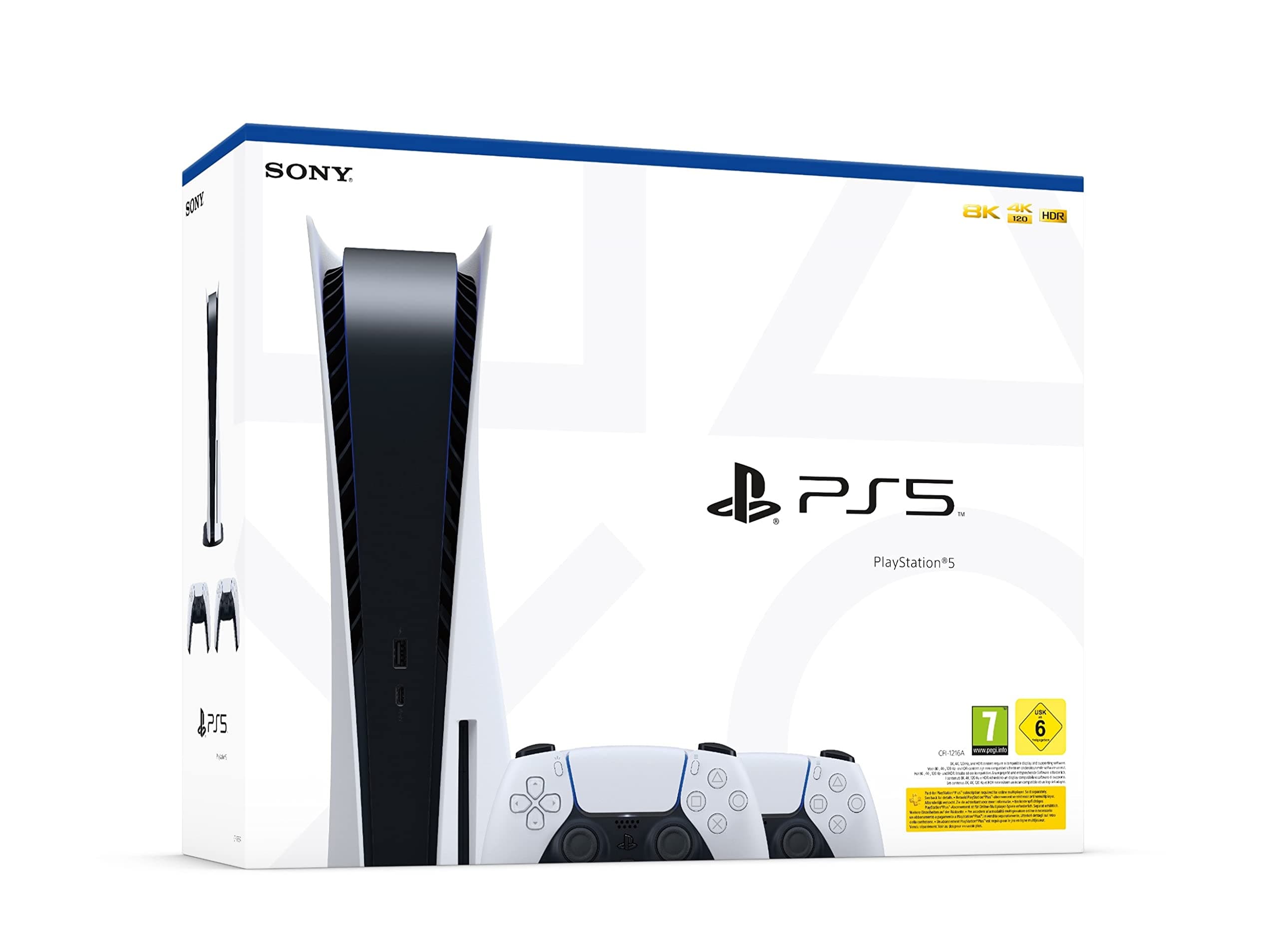 Sony PlayStation 5 Standard Disc Edition Console + Extra Controller (Renewed) product image