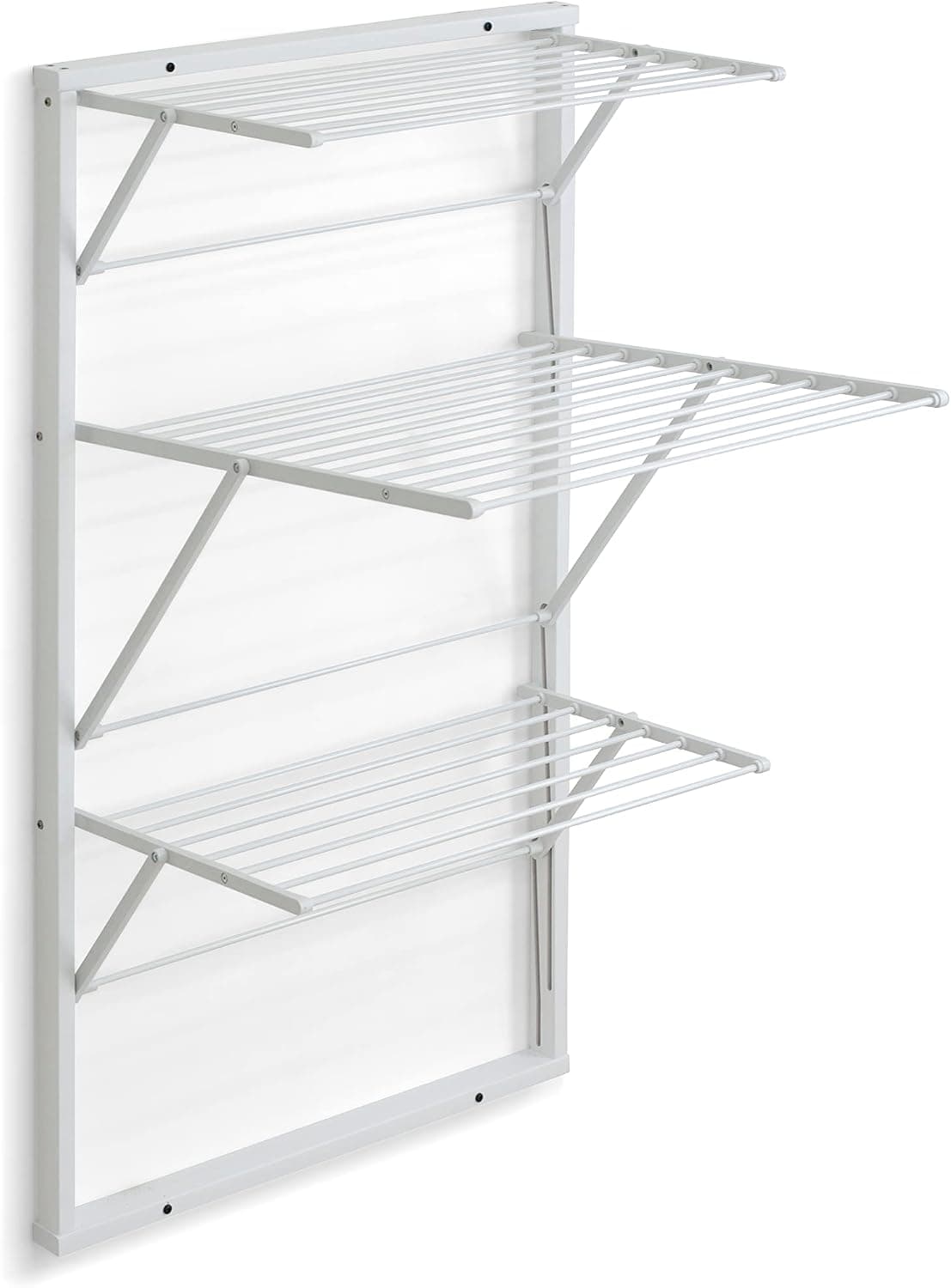Arredamenti Italia Karim Wall-Mounted Clothes Airer - Wood - Closable - 16 m - White Finish… product image