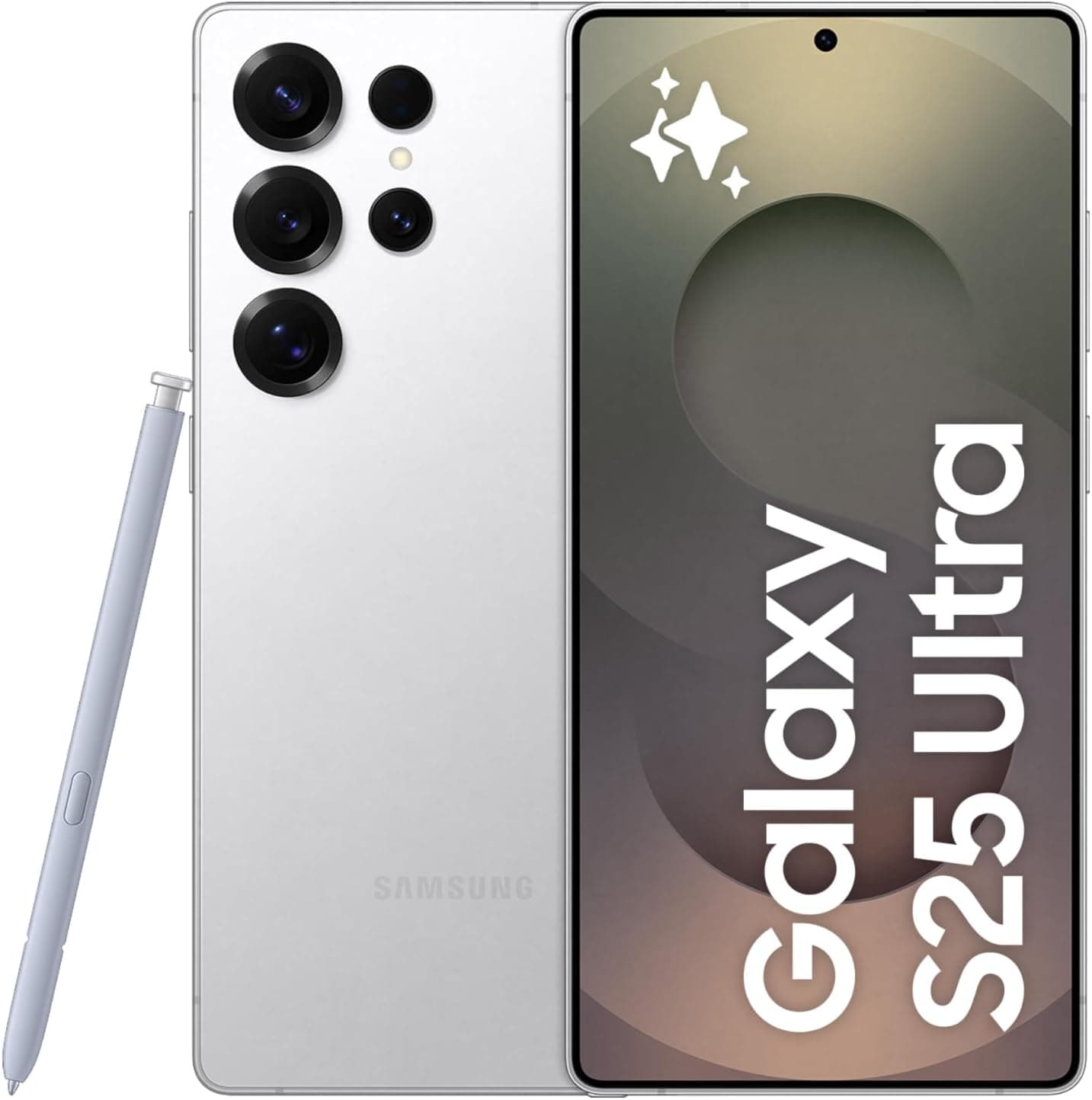 Samsung Galaxy S25 Ultra AI Phone, 256 GB pamięci, 12 GB RAM, Titanium Whitesilver, smartfon z… product image