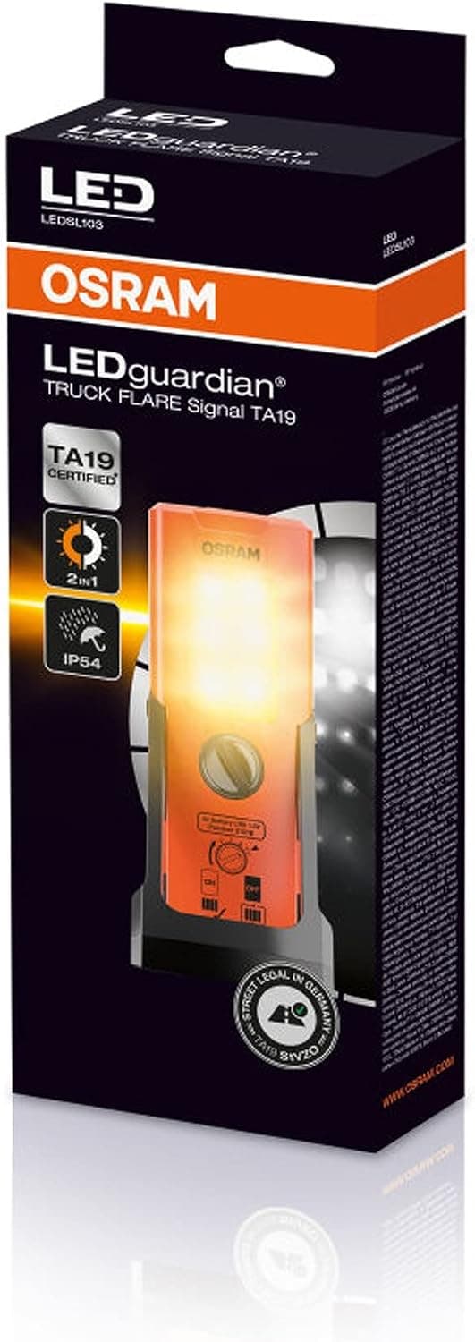 Osram LEDguardian TRUCK FLARE Signal TA19, LED Emergency Light for Trucks, Buses, Vehicles… product image