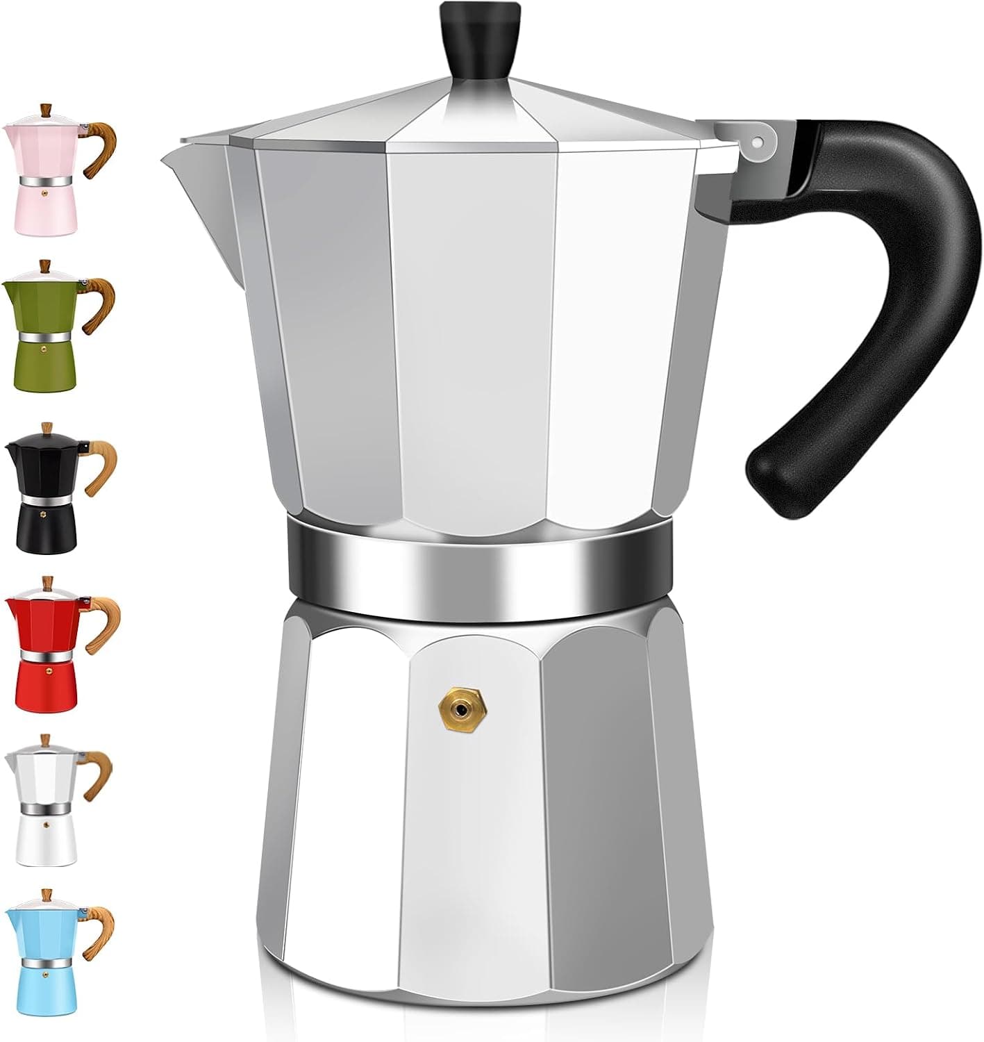 DITOSH 3 Tasse Aluminium Espresso Stovetop Moka Pot Express Kaffeemaschine Perkolator… product image