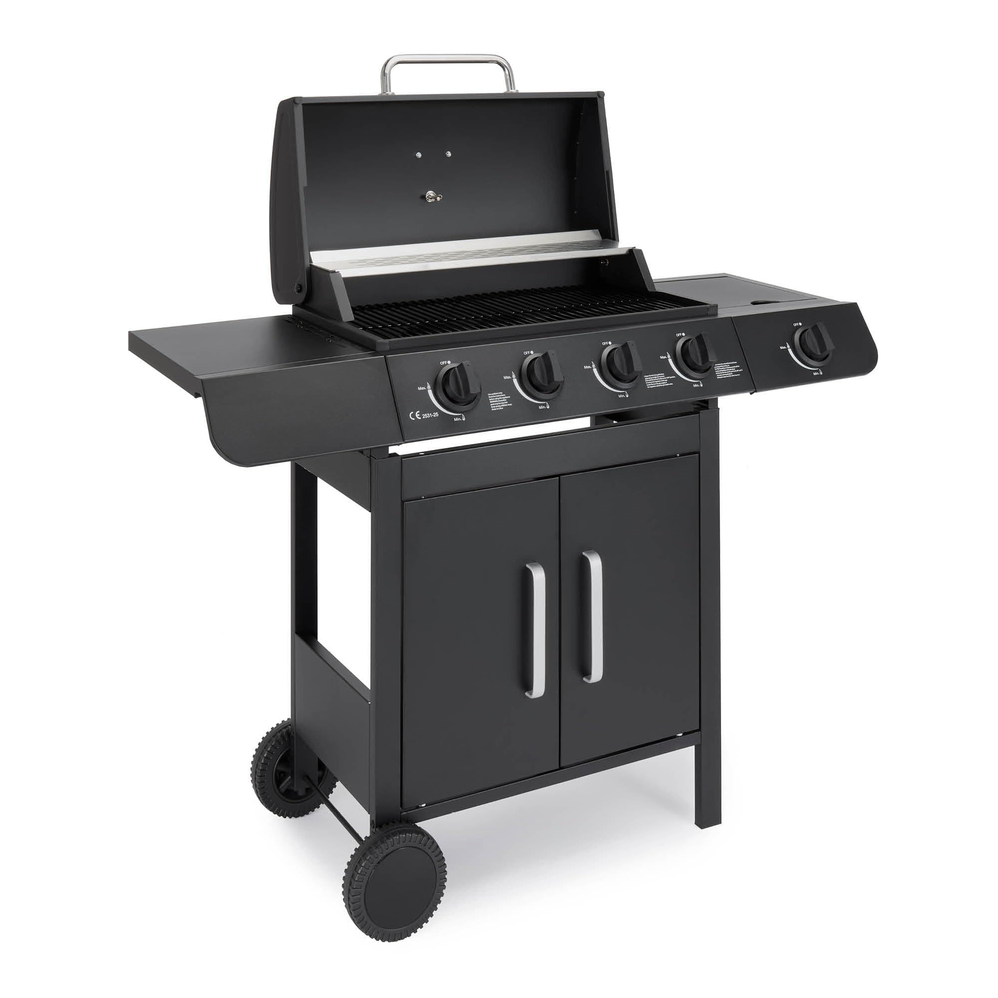VonHaus Gas BBQ – 4+1 Burner Portable Barbecue with Warming Rack, Side Burner, Temperature… product image