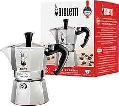 Bialetti Moka Express Aluminium-Kaffeemaschine für Herdplatten (2 Tassen), 90 milliliters,… product image