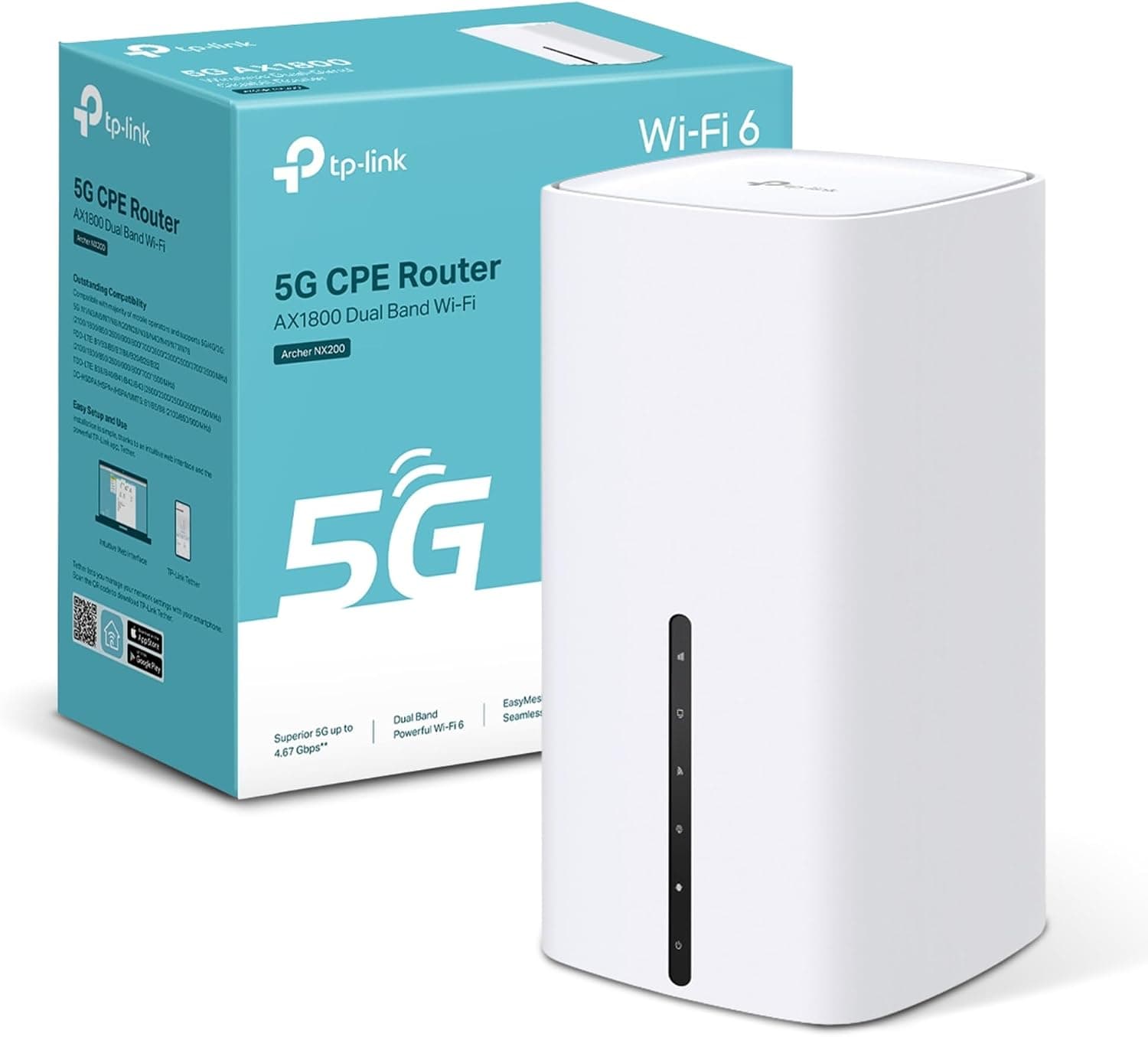 TP-Link Archer NX200 AX1800Mbps Wi-Fi 6 5G Router mit SIM-Slot, bis zu 4,67 Gbit/s… product image