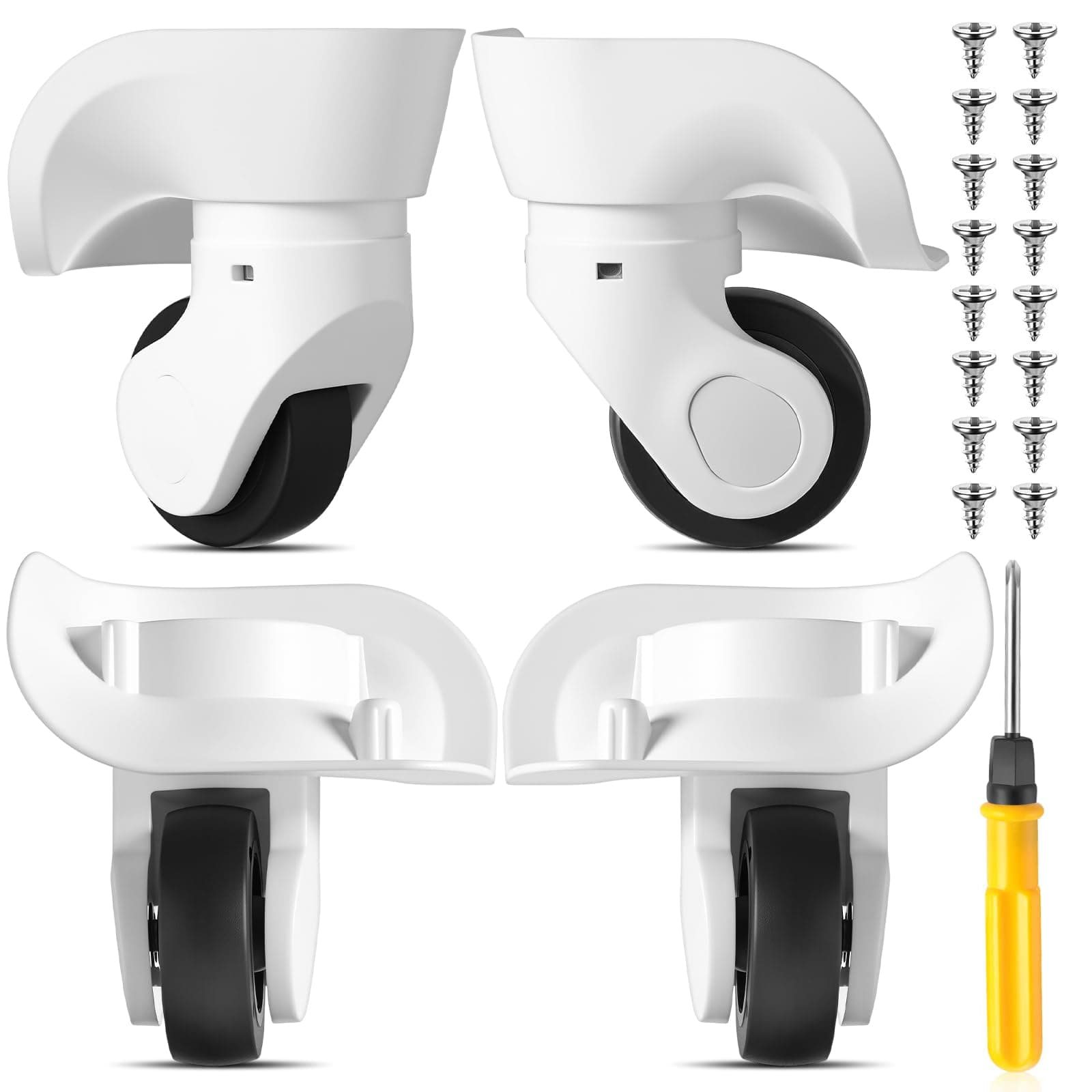 4 Pcs Luggage Suitcase Wheels Replacement Repair Kits | Suitcase Wheels Replacement Travelers… product image