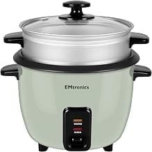 EMtronics EMRCDSSG0-6 Rice Cooker 0.6 Litre with Automatic Cooking, Steamer Tray and Warmer… product image