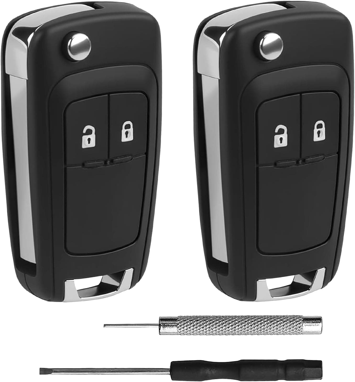 2 Pcs 2 Button Car Key Shell Case Replacement for Opel Astra Insignia Mokka | Remote Control… product image