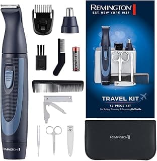 13-Piece Travel Kit for Hair & Manicure/Pedicure with Case | Beard trimmer, nose hair trimmer,… product image