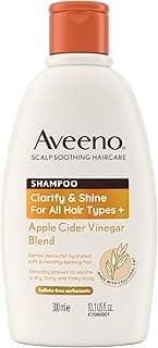 Aveeno Scalp Soothing Haircare Clarify & Shine Shampoo, Apple Cider Vinegar Blend, for All… product image