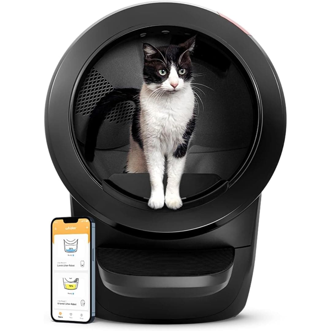 Litter-Robot 4 von Whisker, Schwarz - Automatische, selbstreinigende Katzentoilette, hilft… product image