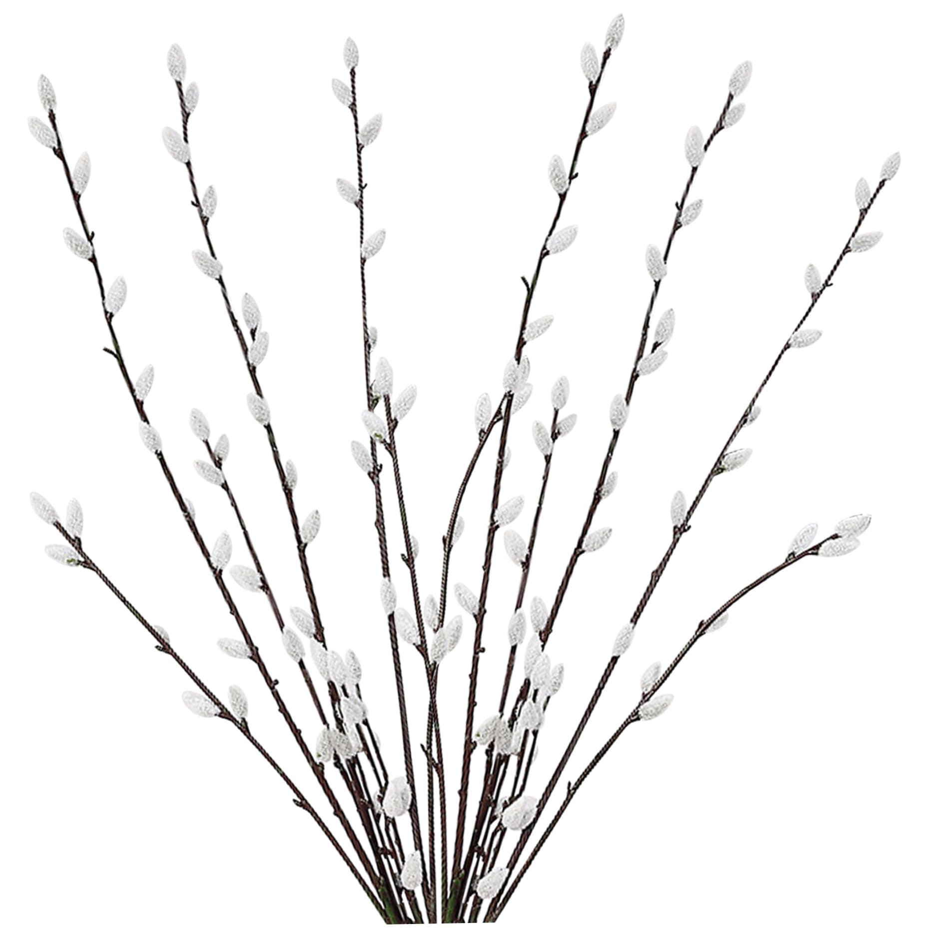 Xoeryoy Künstliche Pussy Weidenzweige 2 Bündel/6pcs realistische 28 -Zoll -Pussywillow product image