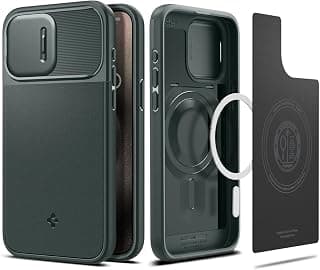 Spigen Optik Armor MagFit Hülle Kompatibel mit iPhone 15 Pro Kompatibel mit MagSafe -Abyss Green product image