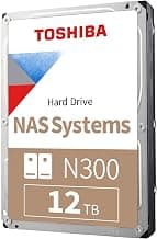 TOSHIBA N300 12TB Interne NAS-Festplatte, 3,5'' SATA HDD, 7200 RPM, 24/7 Betrieb, unterstützt… product image