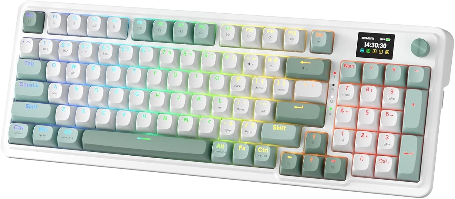 Redragon K719 Kabellose Gasket Tastatur Bildschirm Knopf 95 Tasten | 1.14 Zoll TFT Infodisplay… product image