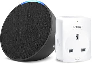 Echo Pop | Charcoal + TP-Link Tapo P110M Smart Plug with Energy Monitoring, Works with Alexa -… product image