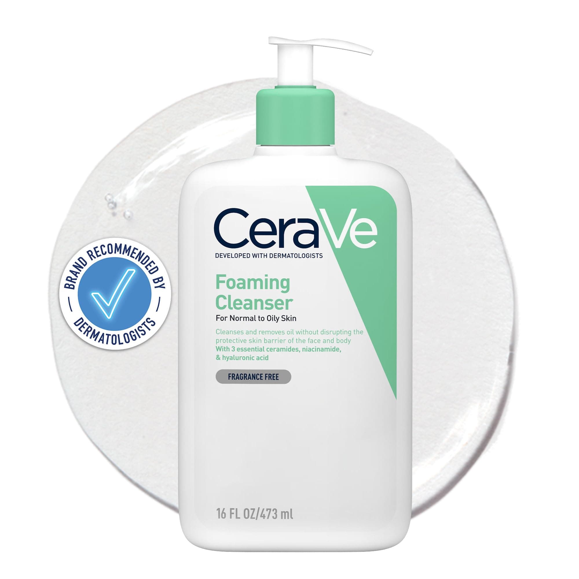 CeraVe - Gel Moussant, Nettoyant visage Doux Purifiant, Texture Gel Moussant, Hydratation et… product image