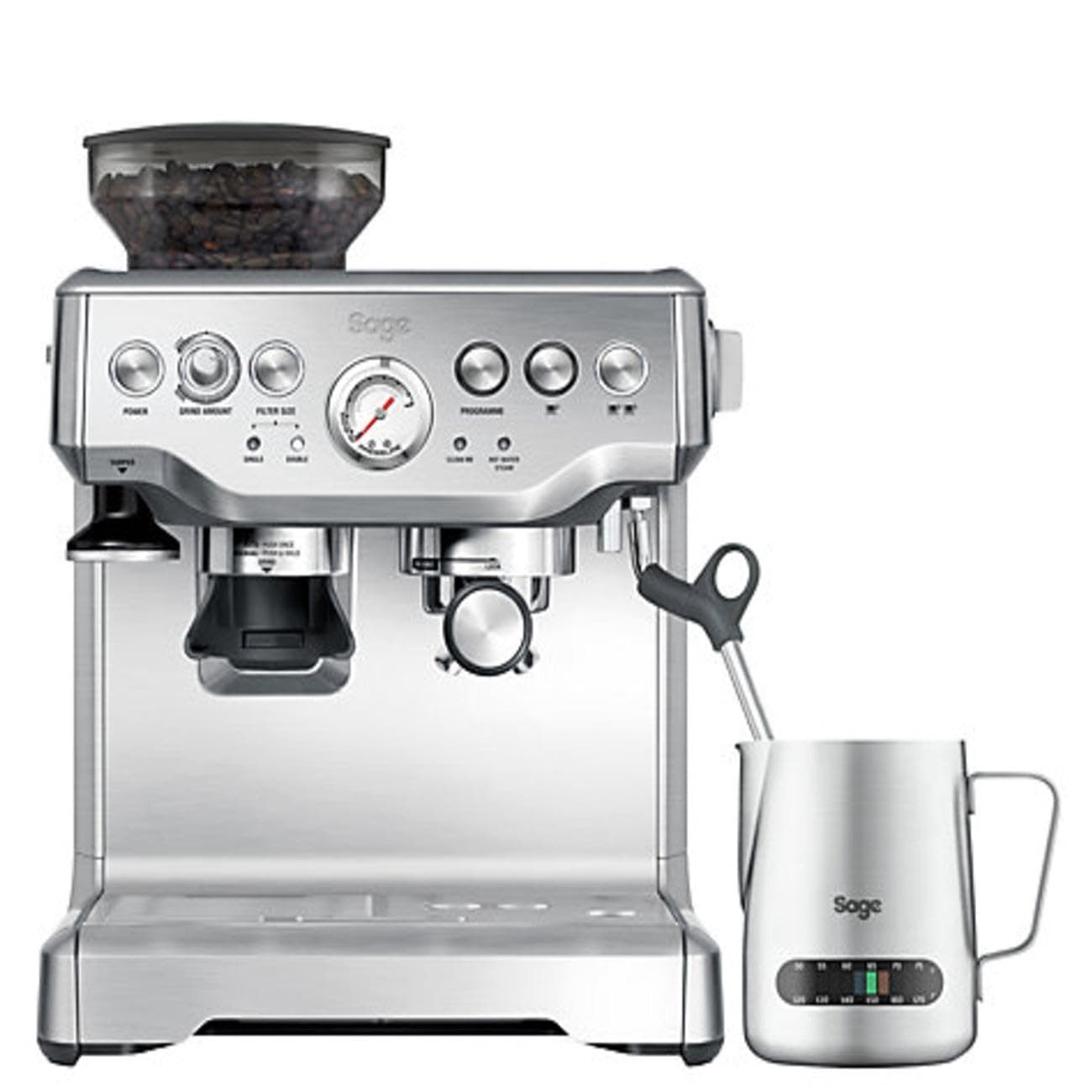 Sage - The Barista Express - Bean to Cup Coffee Machine with Grinder and Manual Milk Frother -… product image