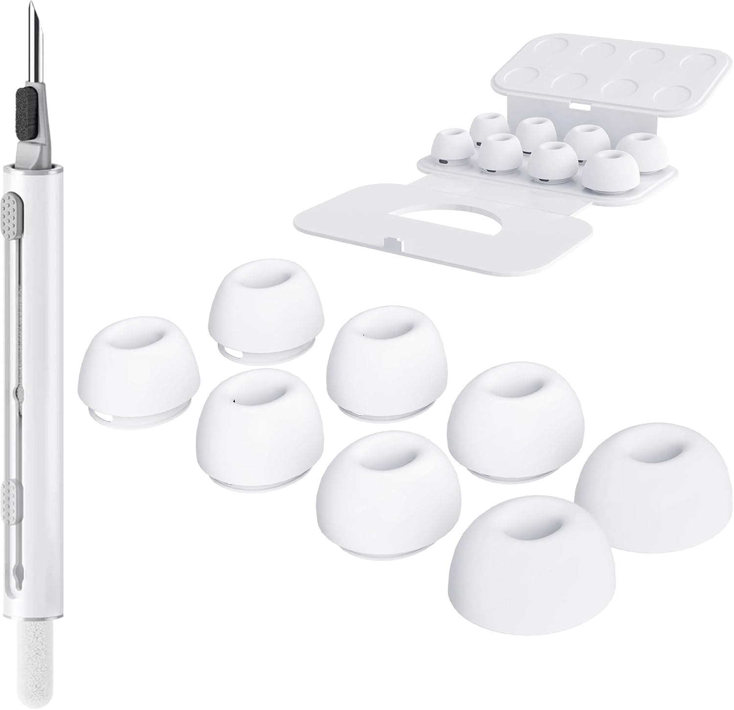 4 pary nakładek do Airpods Pro/Airpods Pro 2, z otworem redukującym hałas, miękkie… product image