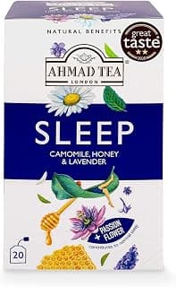 Ahmad Tea Natural Benefit Tea | Camomile, Honey & Lavender "Sleep" Infusion | 20 Teabag… product image