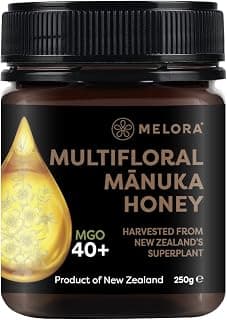 Melora Genuine New Zealand Manuka Honey 40 MGO 250g - 100% Pure and Traceable Manuka from New… product image