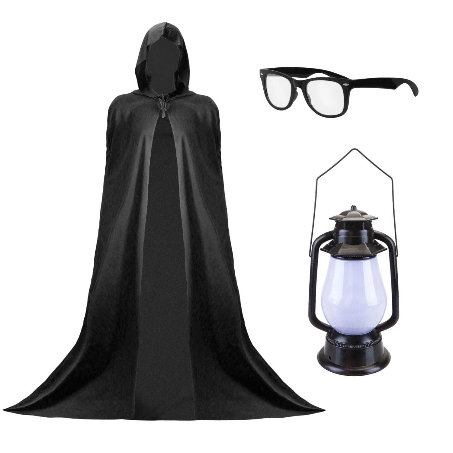 Alan TV Presenter Costume Set – Hooded Cape, Glasses & Lantern – Funny Traitor Fancy Dress… product image