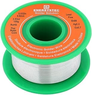 Lead-Free Solder Wire Thin 0.8mm 100g Electronics Soldering Rosin Flux Core Fine Gauge 0.032in… product image